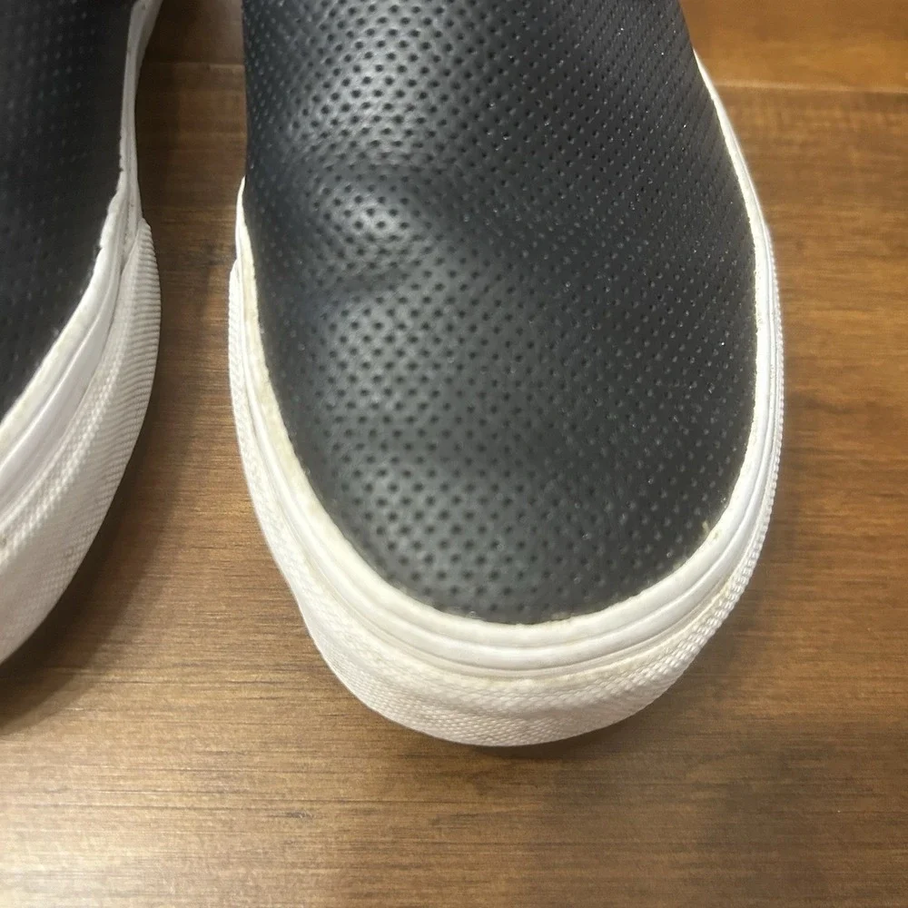 Vans Perf Leather Asher Slip On Skate Sneakers Shoes Mens 5 (W 3.5) Black 721278
